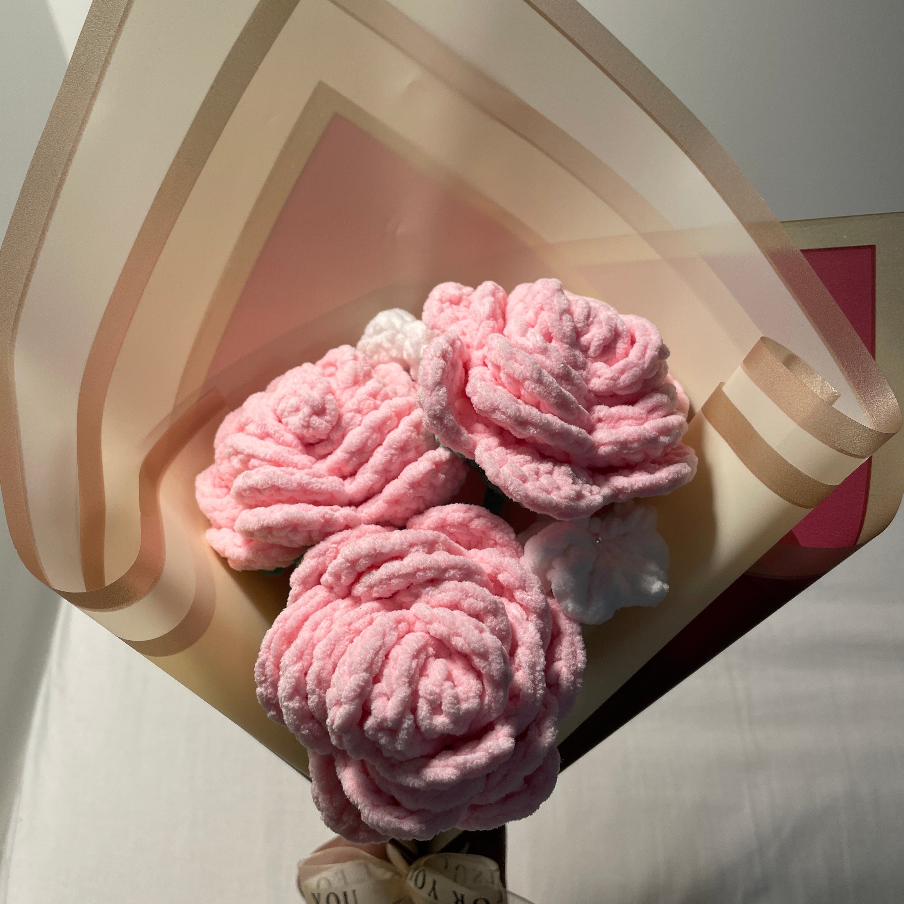 Boeket Roze Rozen & Madeliefjes