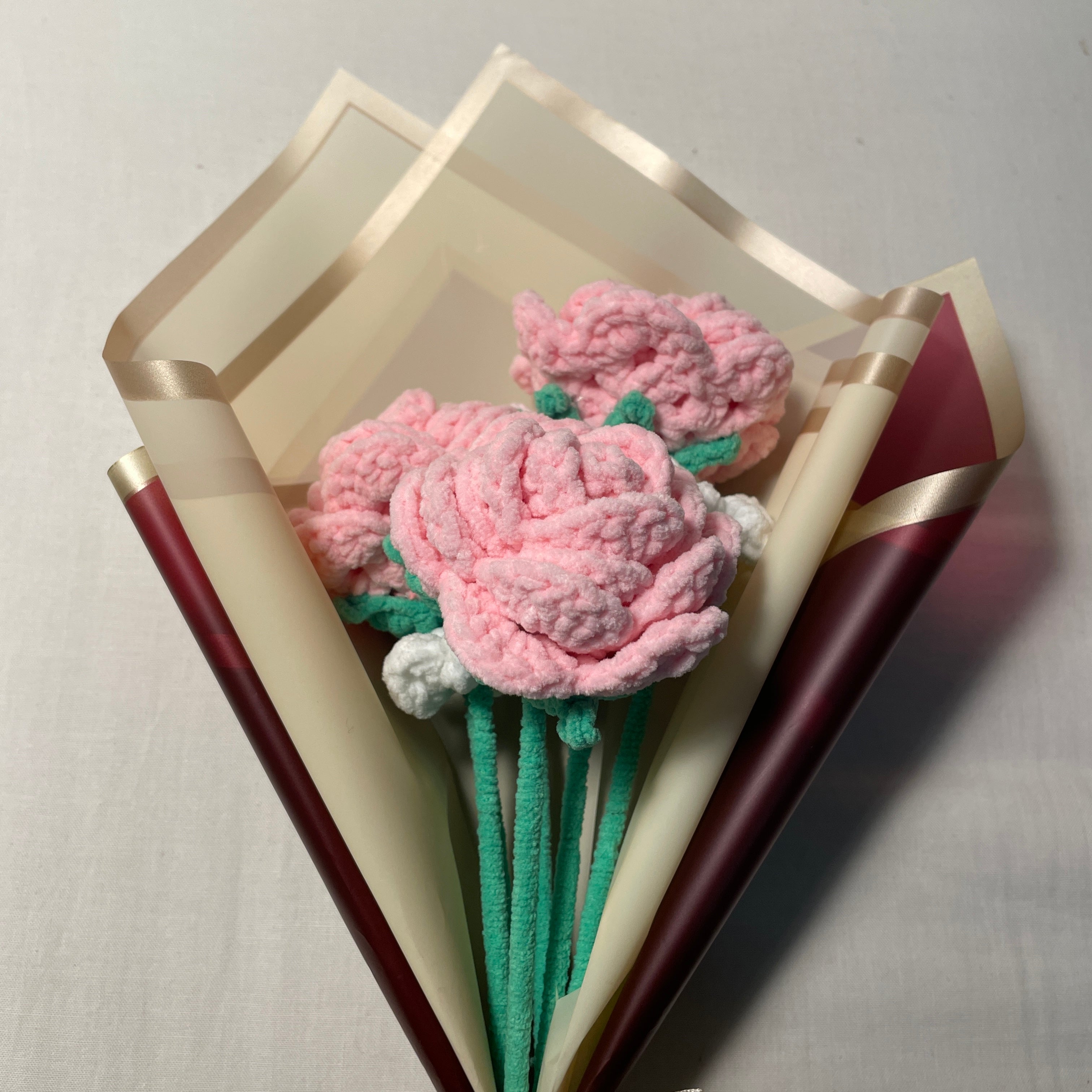 Boeket Roze Rozen & Madeliefjes