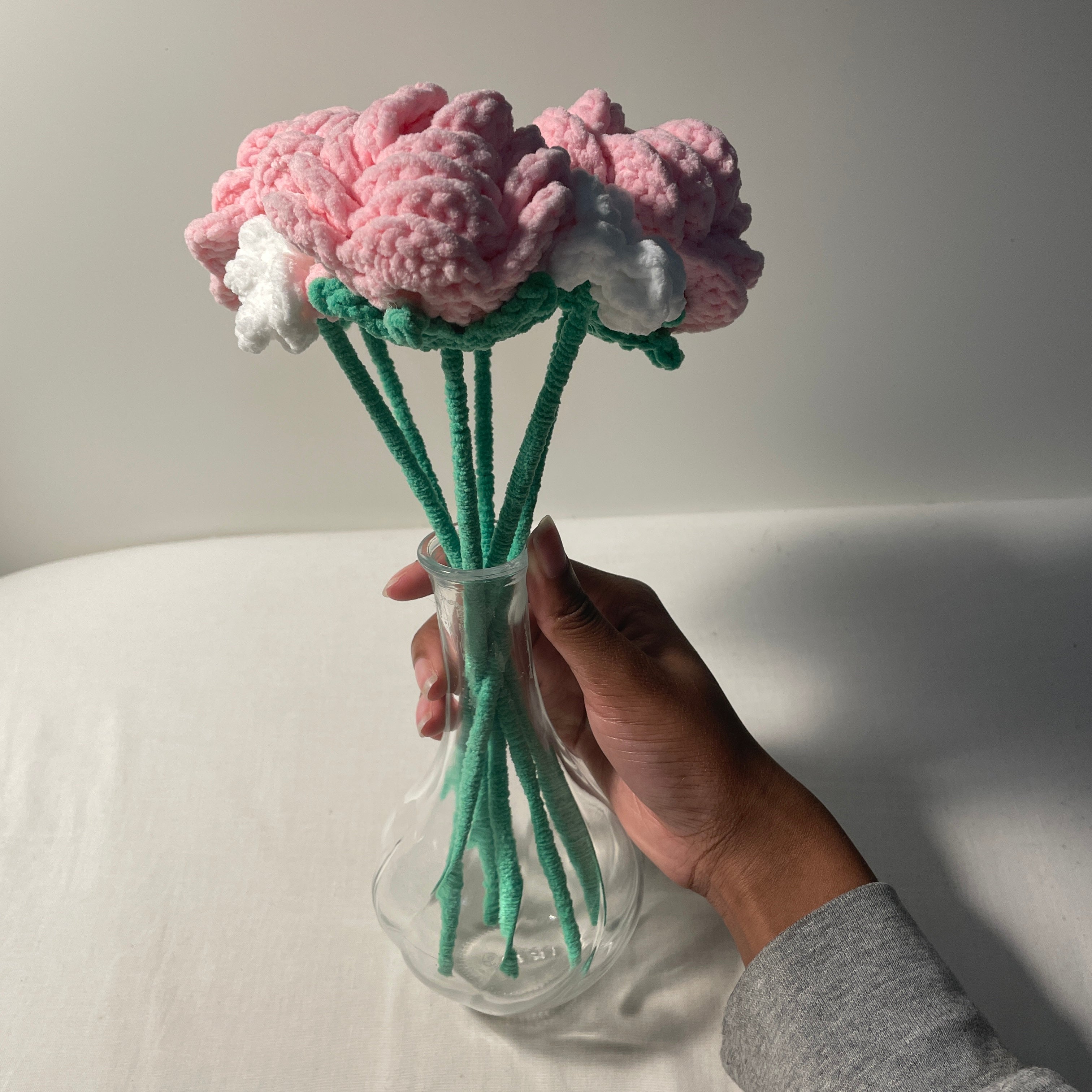 Boeket Roze Rozen & Madeliefjes